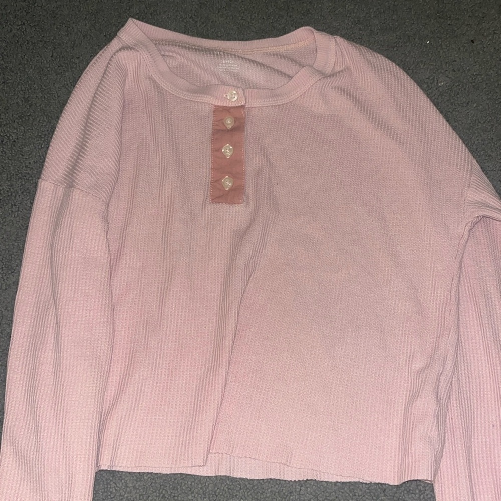 american eagle button top